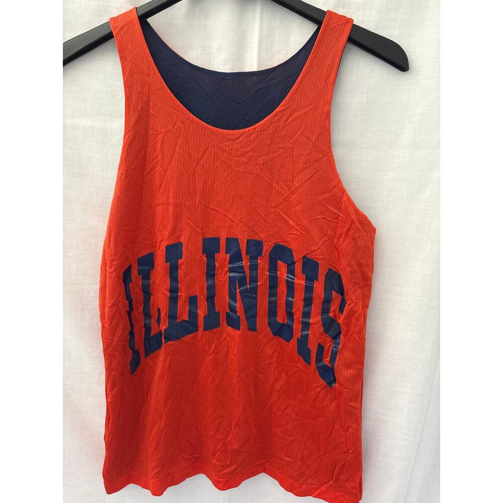 Vintage Dodger Brand Reversible Illinois Basketball Practice Jersey Medium USA